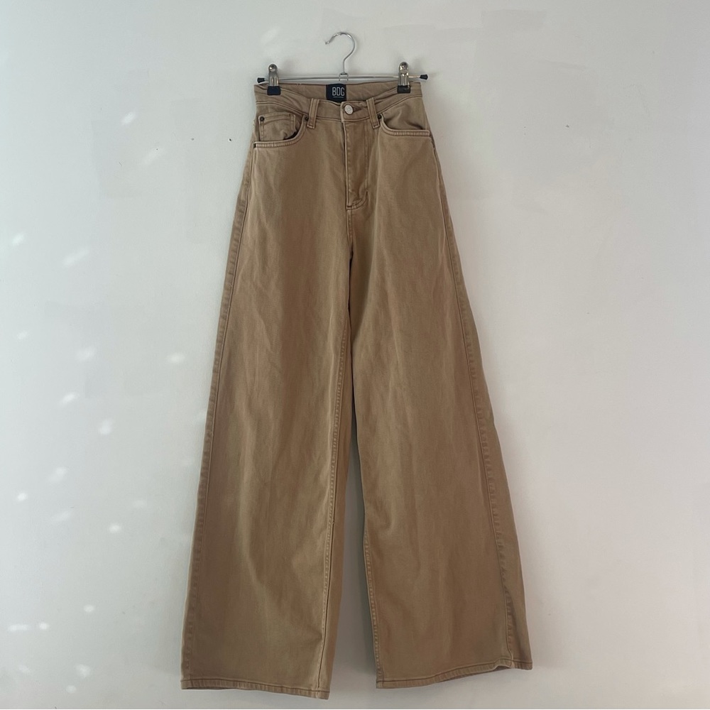 BDG Urban Outfitters A-Line Tan Wide Leg High Waisted Jeans